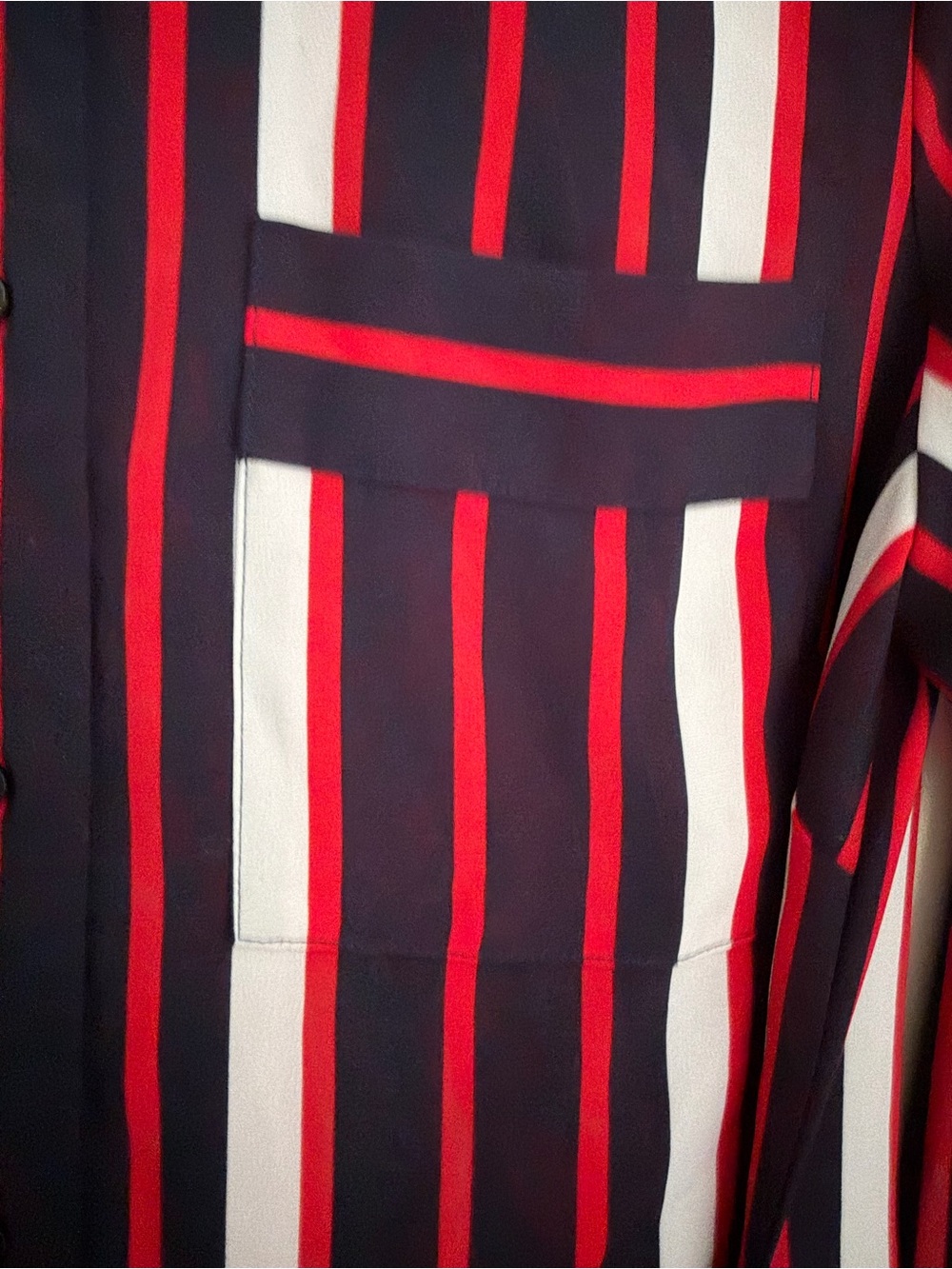 TOMMY HILFIGER Shirt Dress w/Tie Belt - Women’s Size Small/P - Red/White/Blue - Picture 5 of 15